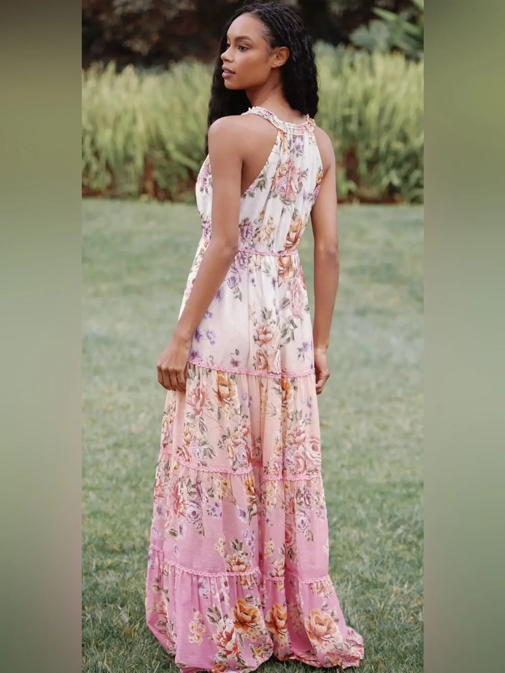 Anthropologie PQ Tiered Maxi Dress Size XL - Picture 2 of 3